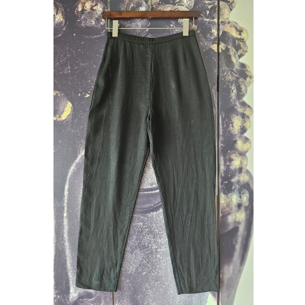 Donna‎ Karan New York Linen Pants Size 8 High Waist Trousers Career Wear